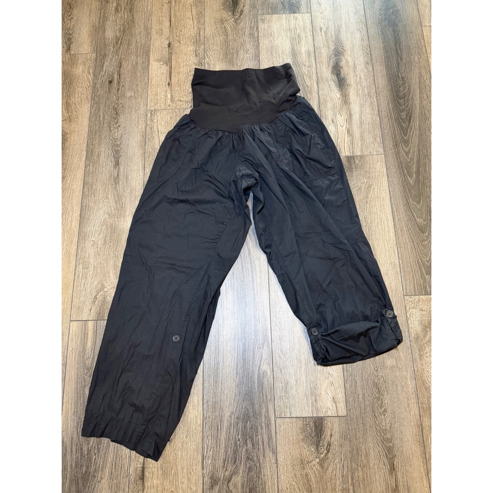 Oh Baby by Motherhood Secret Fit Belly‎ Jogger Pants Black 2X Maternity Capri